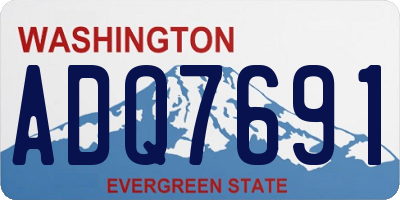 WA license plate ADQ7691