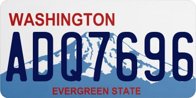 WA license plate ADQ7696