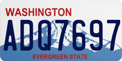 WA license plate ADQ7697