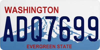 WA license plate ADQ7699