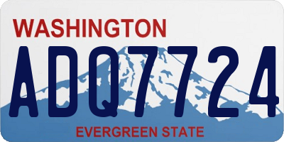 WA license plate ADQ7724