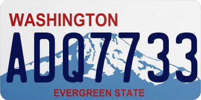 WA license plate ADQ7733