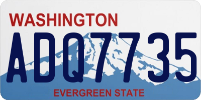 WA license plate ADQ7735
