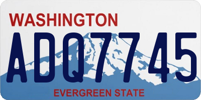 WA license plate ADQ7745