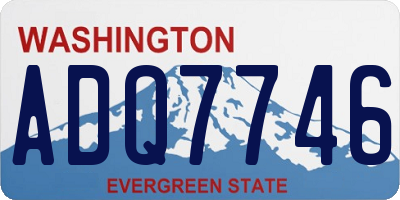 WA license plate ADQ7746