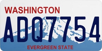 WA license plate ADQ7754