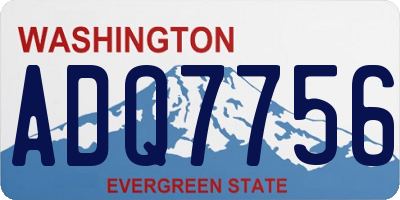 WA license plate ADQ7756