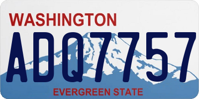 WA license plate ADQ7757