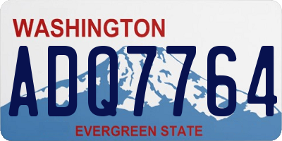 WA license plate ADQ7764