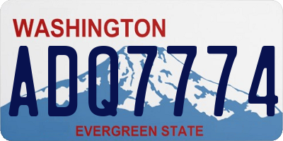 WA license plate ADQ7774