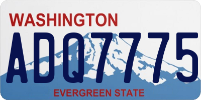 WA license plate ADQ7775