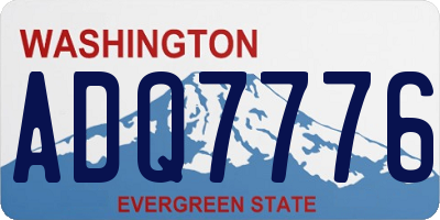 WA license plate ADQ7776