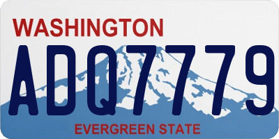 WA license plate ADQ7779