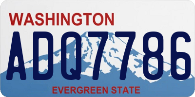 WA license plate ADQ7786
