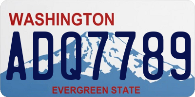 WA license plate ADQ7789