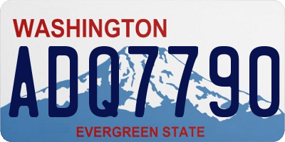 WA license plate ADQ7790
