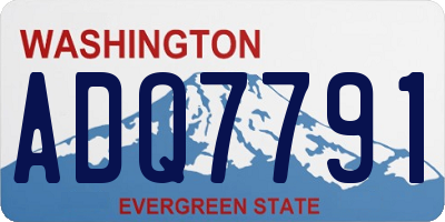 WA license plate ADQ7791