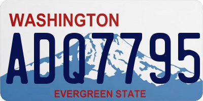 WA license plate ADQ7795