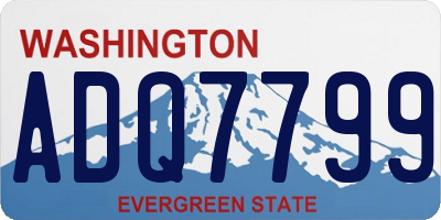 WA license plate ADQ7799