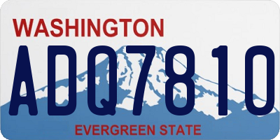 WA license plate ADQ7810