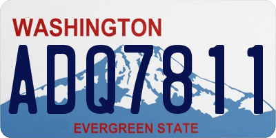 WA license plate ADQ7811