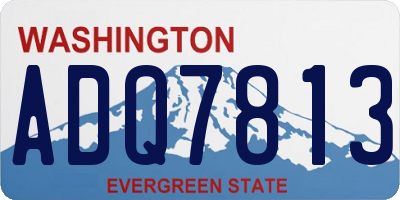 WA license plate ADQ7813