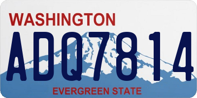 WA license plate ADQ7814