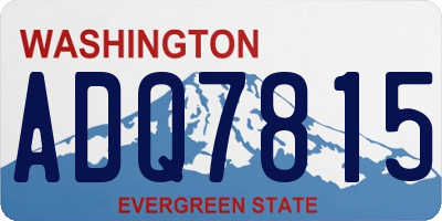 WA license plate ADQ7815