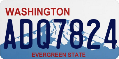 WA license plate ADQ7824