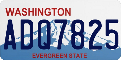 WA license plate ADQ7825