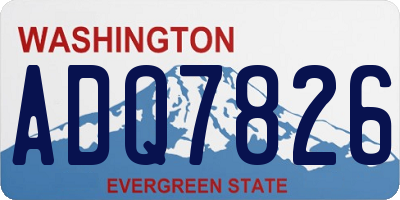 WA license plate ADQ7826