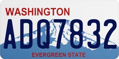 WA license plate ADQ7832