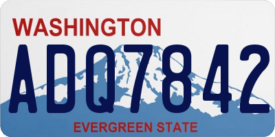 WA license plate ADQ7842