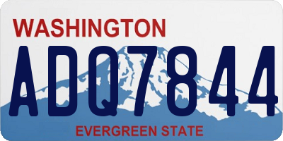 WA license plate ADQ7844