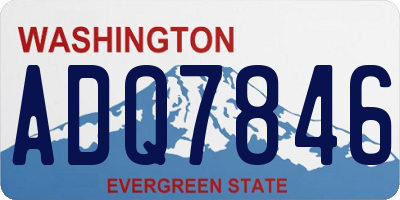 WA license plate ADQ7846