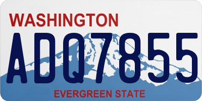 WA license plate ADQ7855