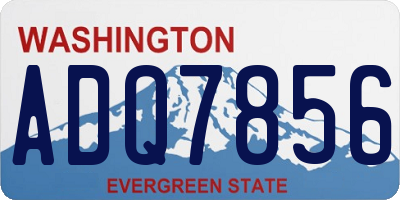 WA license plate ADQ7856