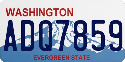 WA license plate ADQ7859