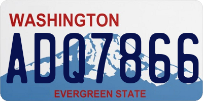 WA license plate ADQ7866