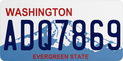 WA license plate ADQ7869
