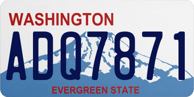 WA license plate ADQ7871