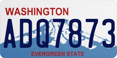 WA license plate ADQ7873
