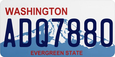 WA license plate ADQ7880