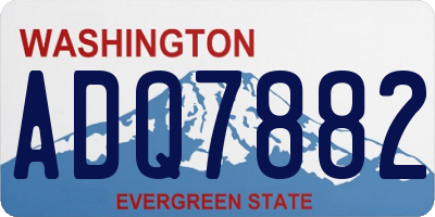 WA license plate ADQ7882