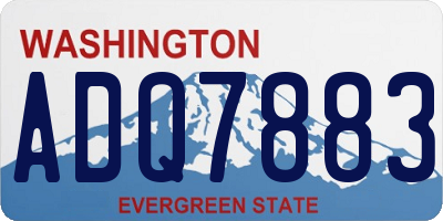 WA license plate ADQ7883