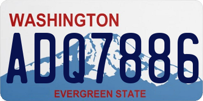 WA license plate ADQ7886