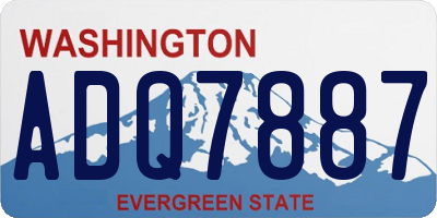 WA license plate ADQ7887