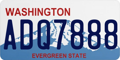 WA license plate ADQ7888