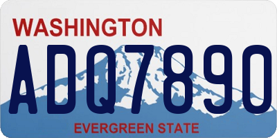 WA license plate ADQ7890