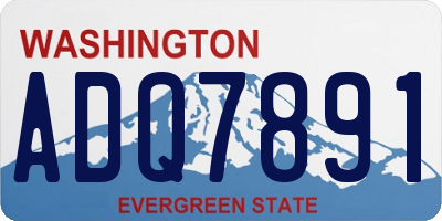 WA license plate ADQ7891